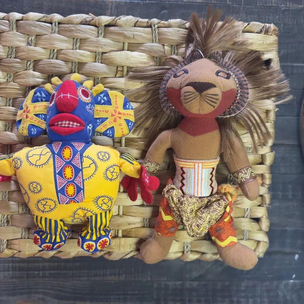 Disney The Lion King Broadway Musical Plushes Simba & Trickster, Stuffed Animals